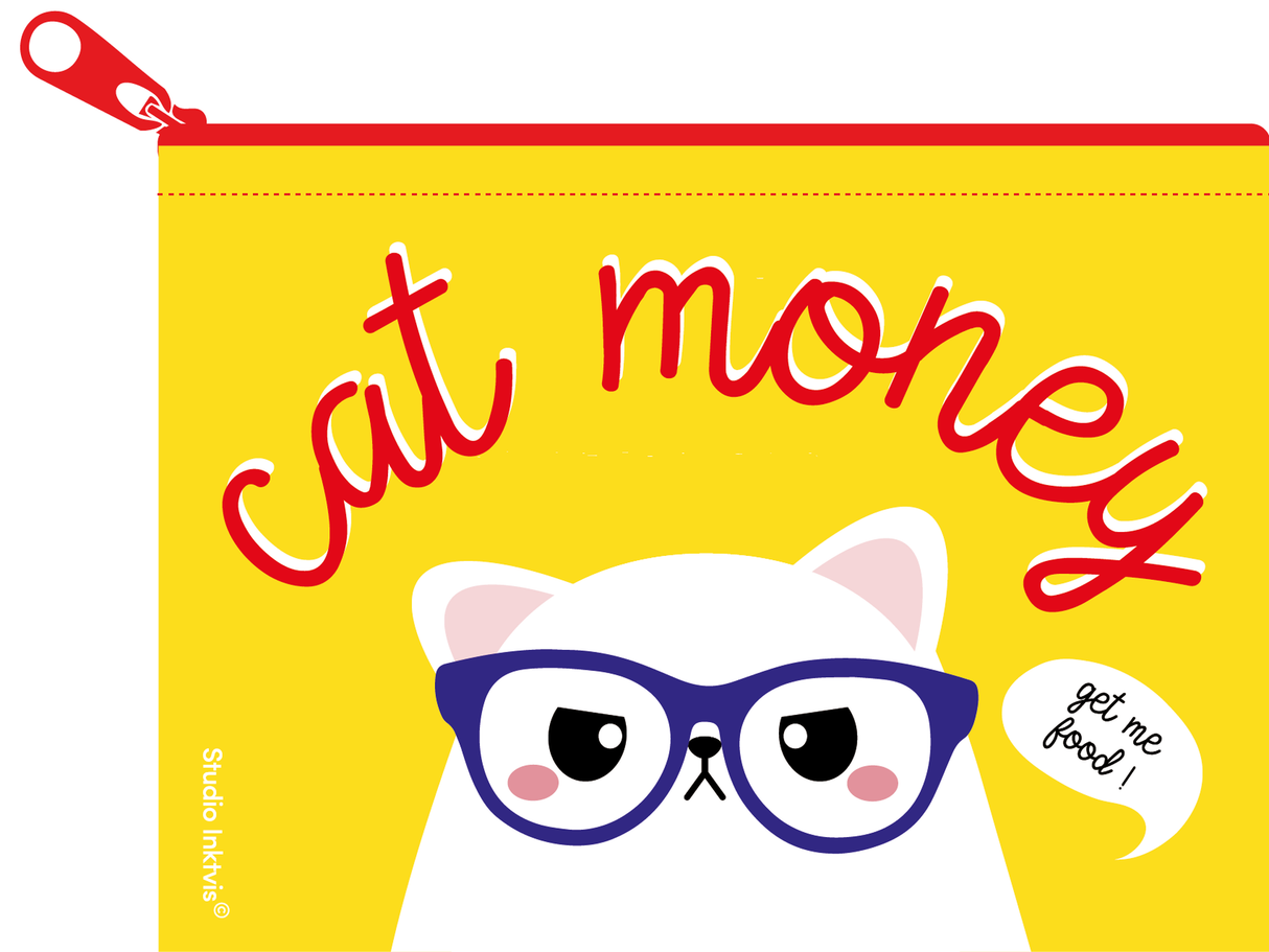 Mini portemonnee Cat money van gerecycled plastic-Portemonnee-Hip-Studio Inktvis