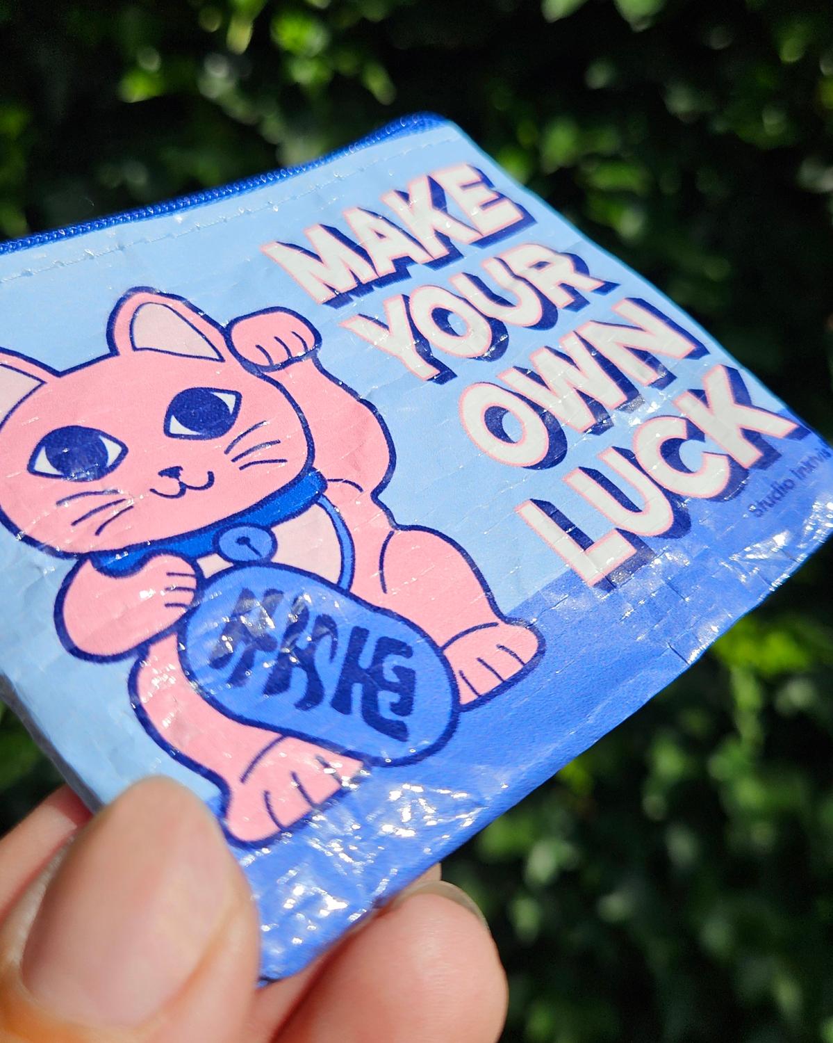 Mini portemonnee Maneki Neko Make your own luck van gerecycled plastic-Portemonnee-Fun-Studio Inktvis