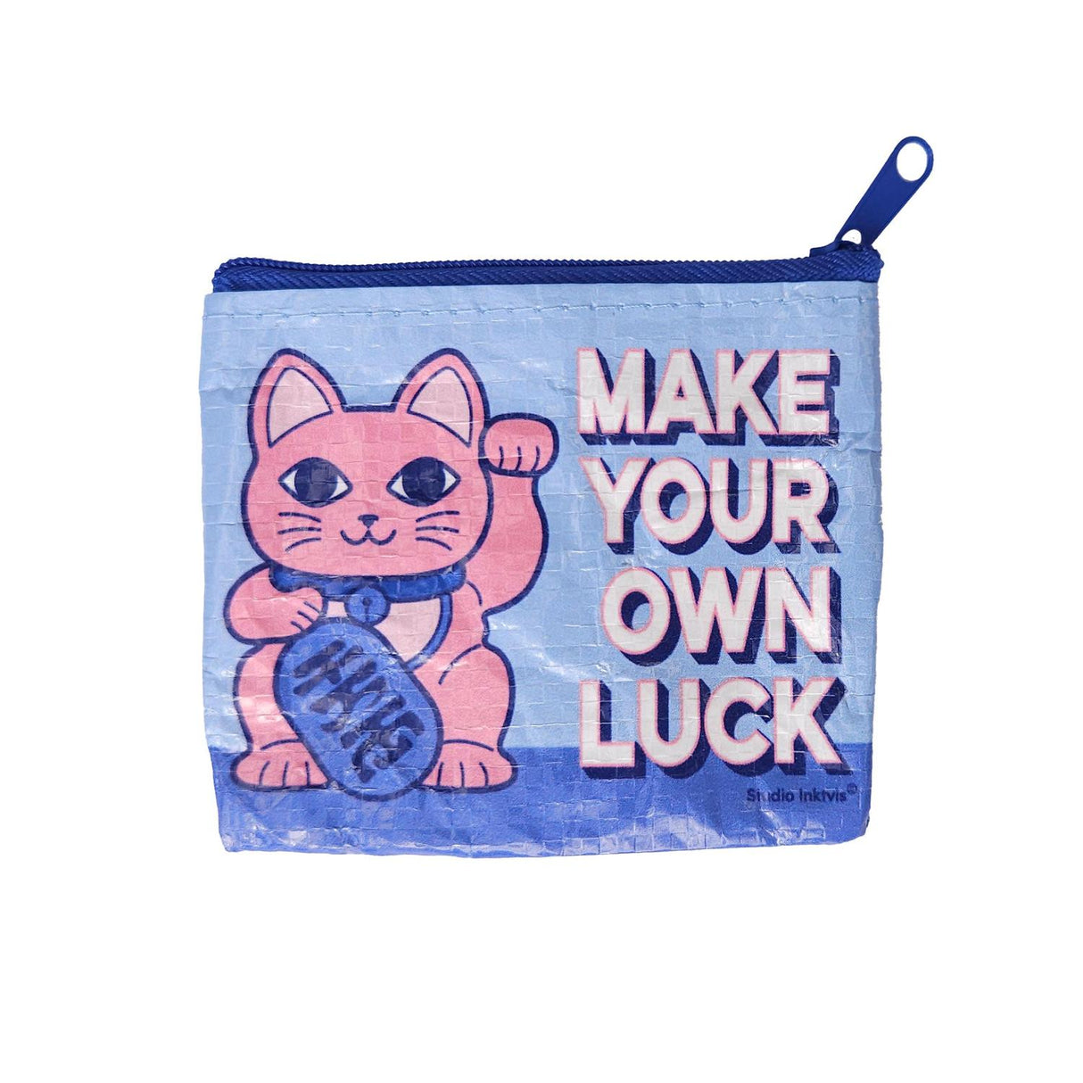 Mini portemonnee Maneki Neko Make your own luck van gerecycled plastic-Portemonnee-Fun-Studio Inktvis