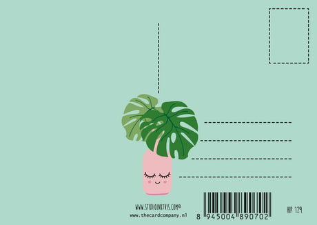 Monstera plant-Ansichtkaarten-Studio Inktvis-Studio Inktvis