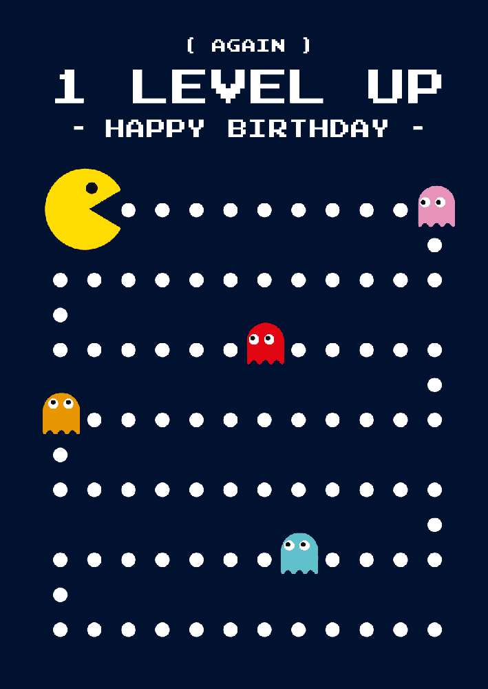 Pac man birthday 1 level up – Studio Inktvis