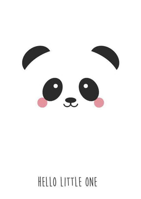 Panda hello little one-Ansichtkaarten-Studio Inktvis-Studio Inktvis