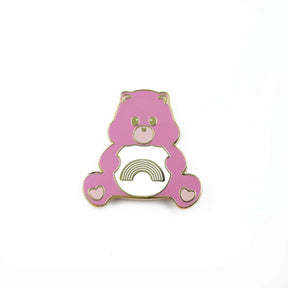 Pin Care Bear pink sending rainbows-Studio Inktvis-Studio Inktvis