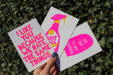Riso print Just chill it is your birthday-Ansichtkaarten-Fun Riso-Studio Inktvis
