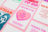 Riso print No sleep club roze-Ansichtkaarten-Fun Riso-Studio Inktvis