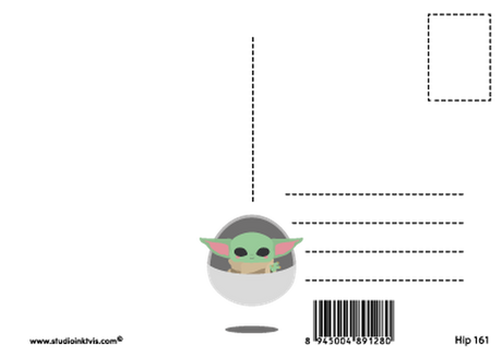 Star wars baby yoda-Ansichtkaarten-Studio Inktvis-Studio Inktvis