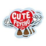 Sticker Cute but psycho but cute Hart-Stickers-Studio Inktvis-Studio Inktvis