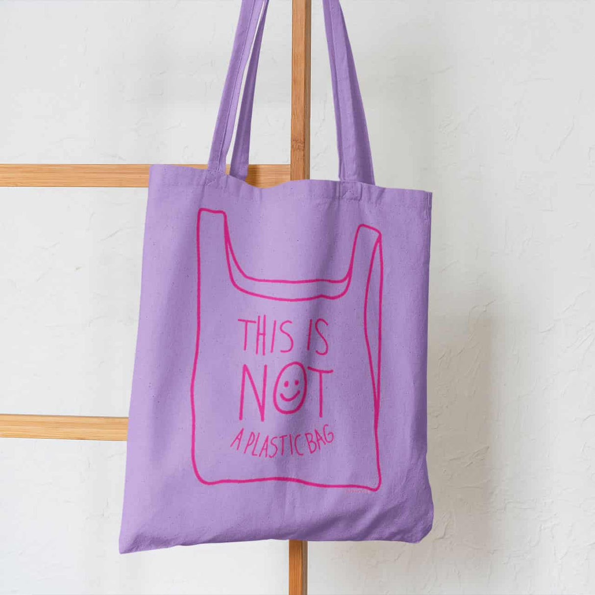 Tas This is not a plastic bag lila-Studio Inktvis-Studio Inktvis