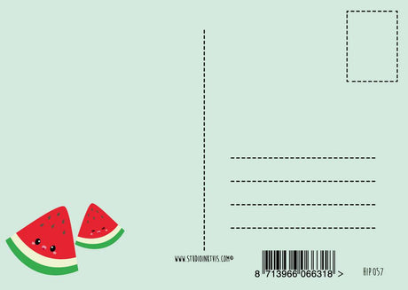 Thanks a melon-Ansichtkaarten-Studio Inktvis-Studio Inktvis