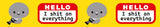 Washi tape met kawaii duif en "Hello I shit on everything" tekst op gele achtergrond.