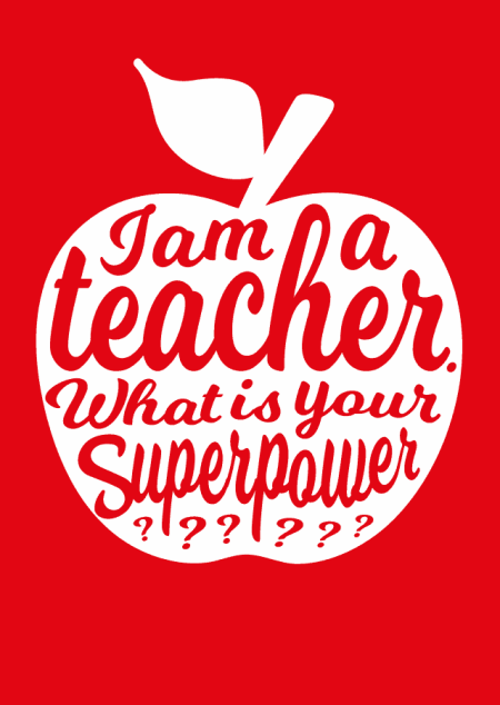 POSTKAART I AM A TEACHER WHAT IS YOUR SUPERPOWER