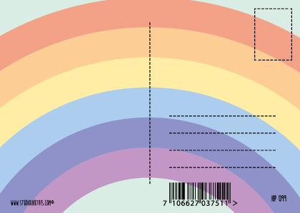 Postkaart Follow your rainbow