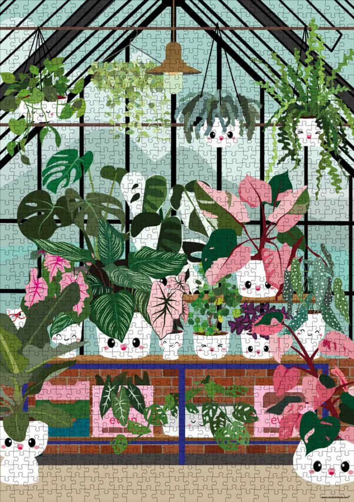 Puzzel tuinkas met planten 1000 stukjes