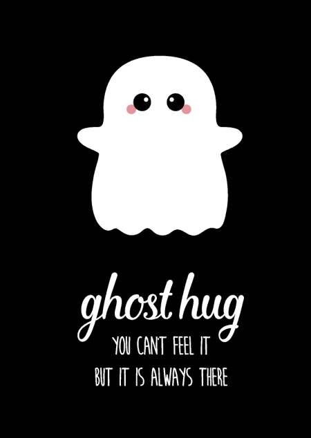 Postkaart Ghost hug