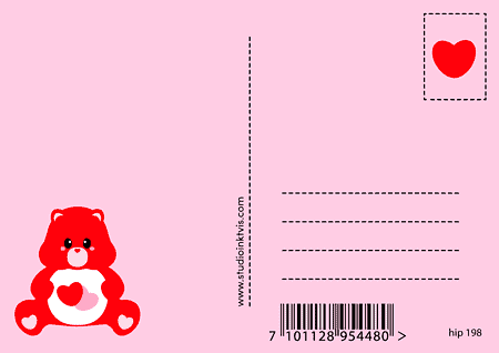Postkaart Care Bear liefde gefeliciteerd