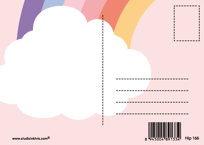Postkaart Wolk regenboog