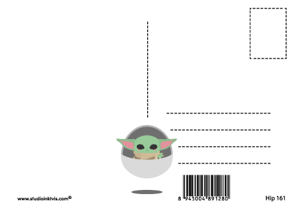 Postkaart Star Wars Baby Yoda