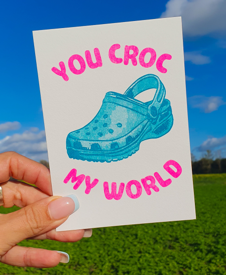 Postkaart You croc my world